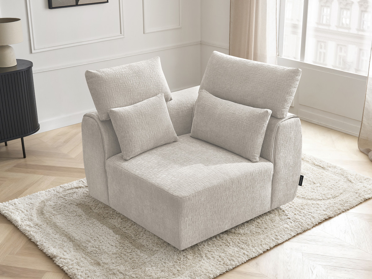 Hoek met hoofdsteun voor modulaire bank JANA, structuurstof