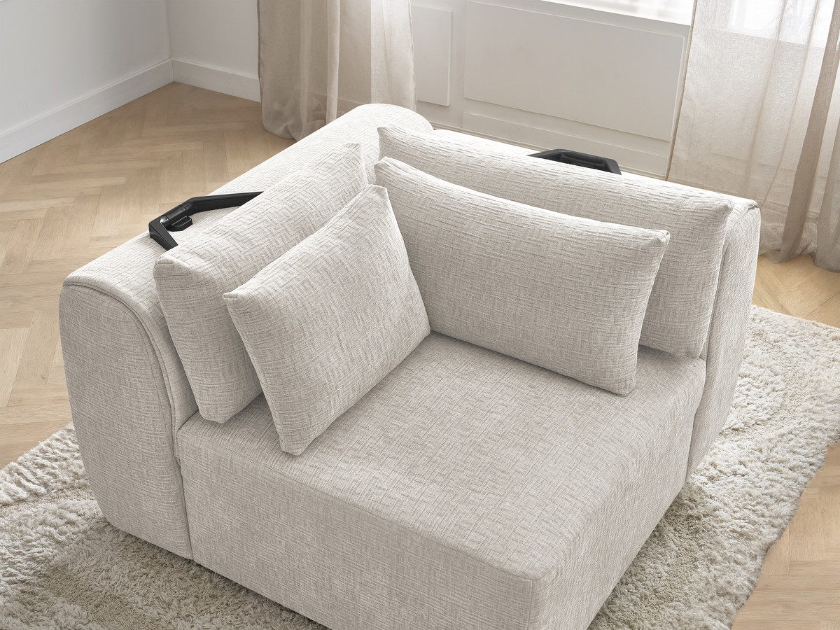 Hoek met hoofdsteun voor modulaire bank JANA, structuurstof