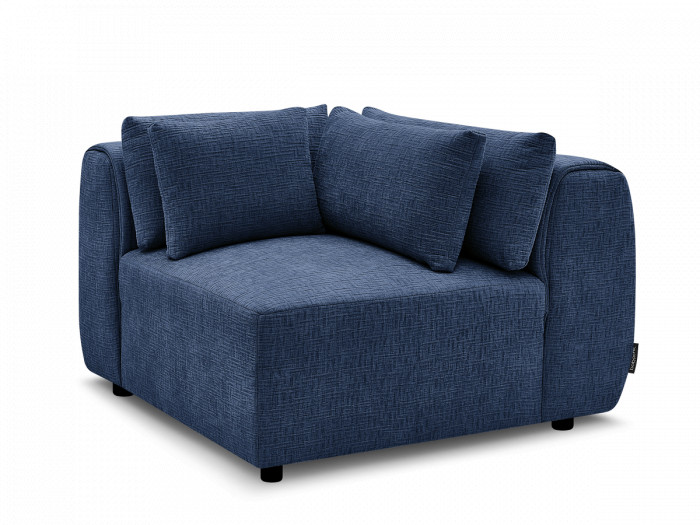 Angle avec têtière pour canapé modulable JANA tissu texturé