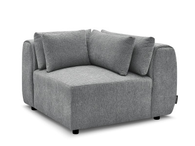 Angle avec têtière pour canapé modulable JANA tissu texturé