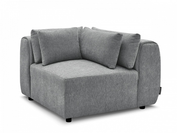 Angle avec têtière pour canapé modulable JANA tissu texturé