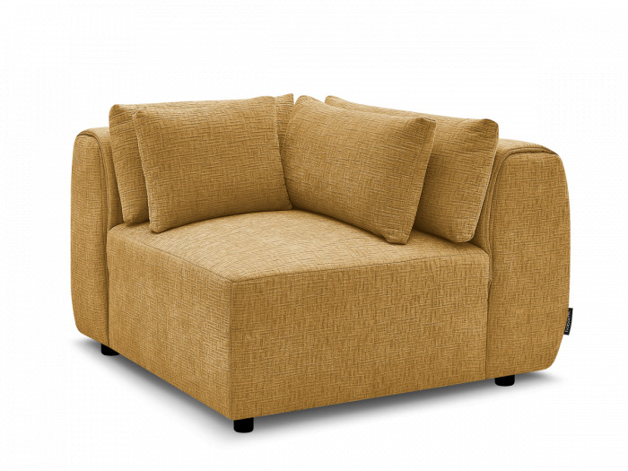 Angle avec têtière pour canapé modulable JANA tissu texturé