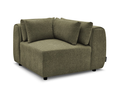 Angle avec têtière pour canapé modulable JANA tissu texturé