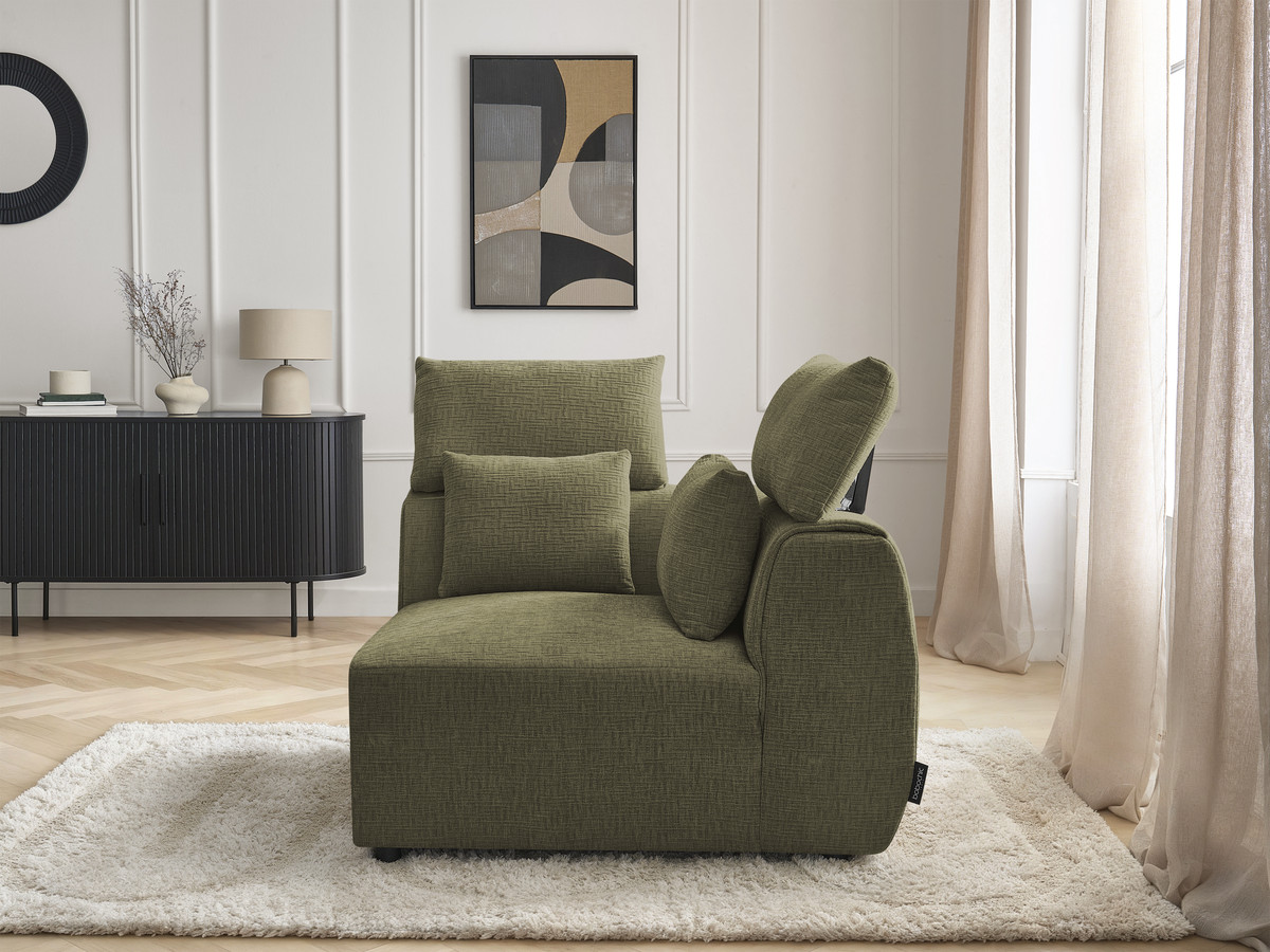 Hoek met hoofdsteun voor modulaire bank JANA, structuurstof