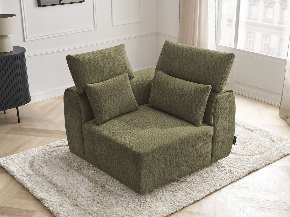 Hoek met hoofdsteun voor modulaire bank JANA, structuurstof