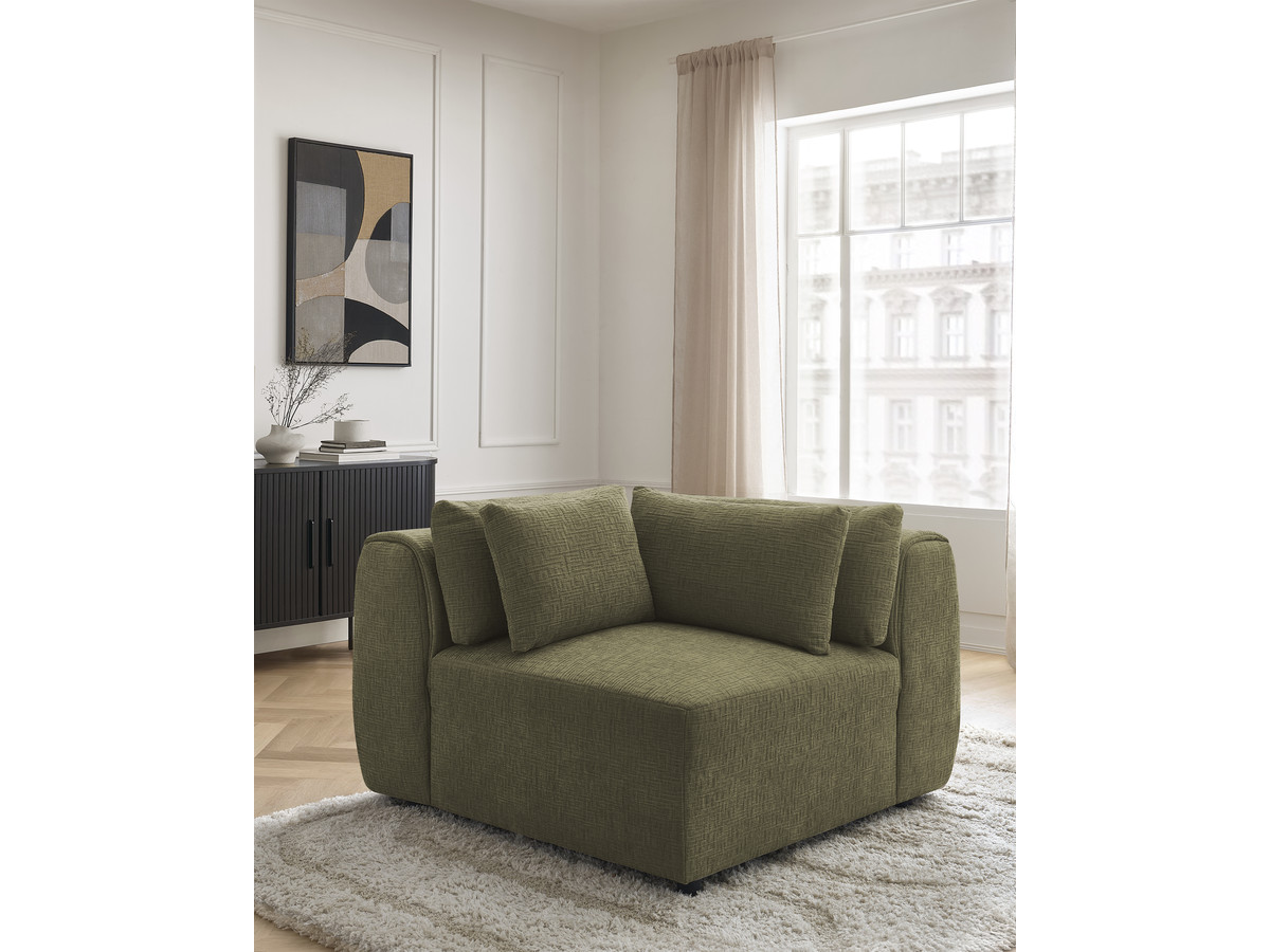 Hoek met hoofdsteun voor modulaire bank JANA, structuurstof