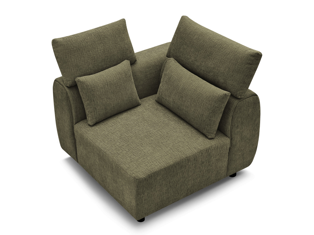 Hoek met hoofdsteun voor modulaire bank JANA, structuurstof