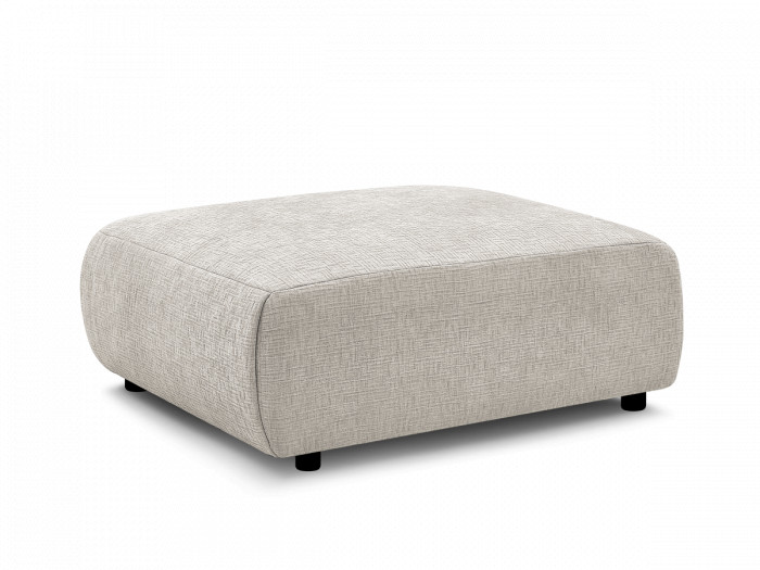 Pouf grand avec têtière JANA tissu texturé