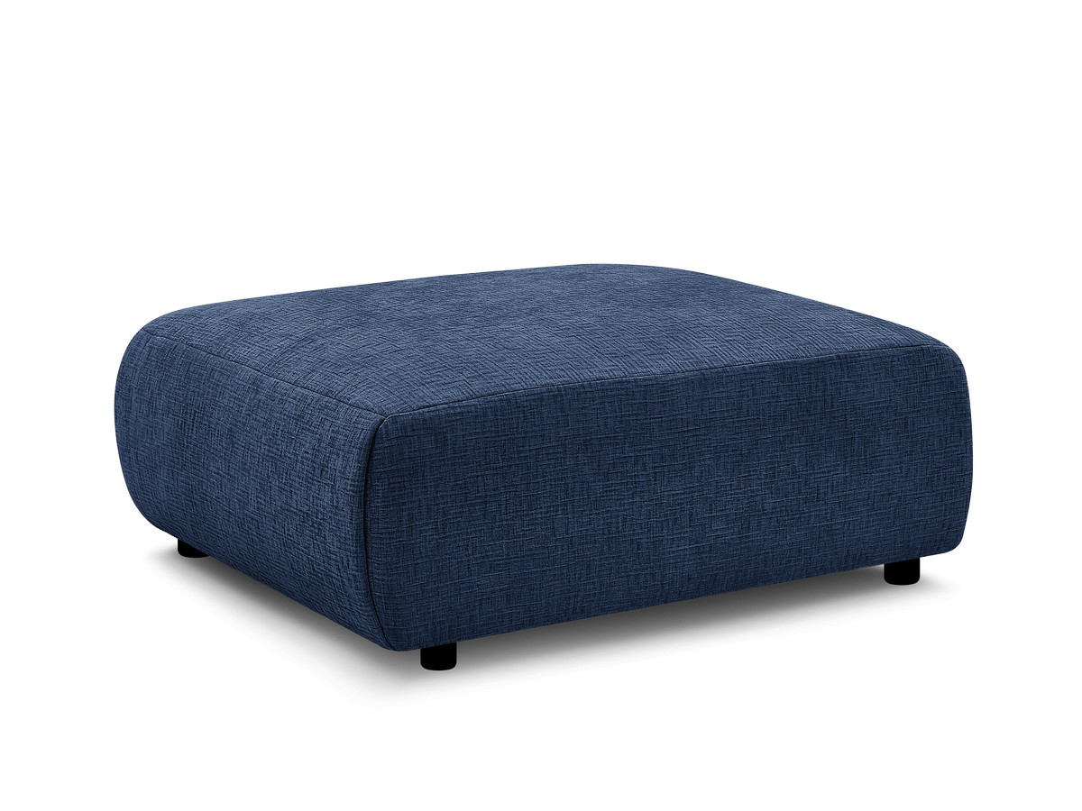 jana grote poef in structuurstof gekleurd donkerblauw