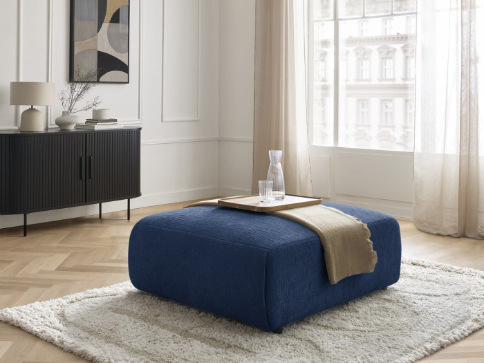 Pouf grand JANA tissu texturé
