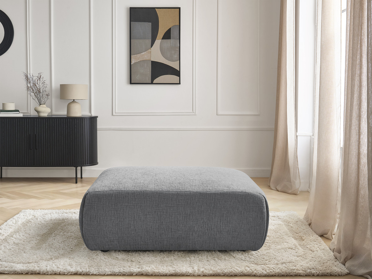Pouf grand JANA texturé gris foncé — vue 5