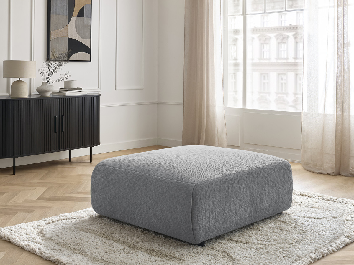Pouf grand JANA texturé gris foncé — vue 6