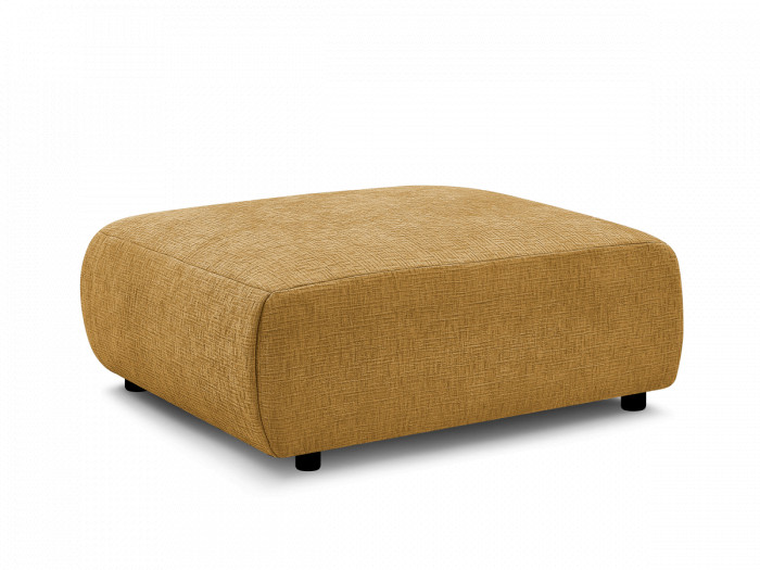 Pouf grand avec têtière JANA tissu texturé