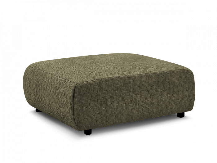 Pouf grand avec têtière JANA tissu texturé