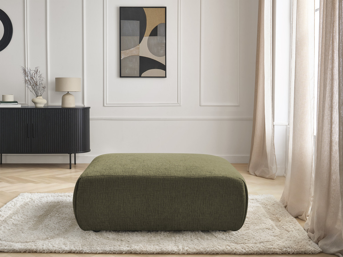 Pouf grand JANA texturé vert — vue 5