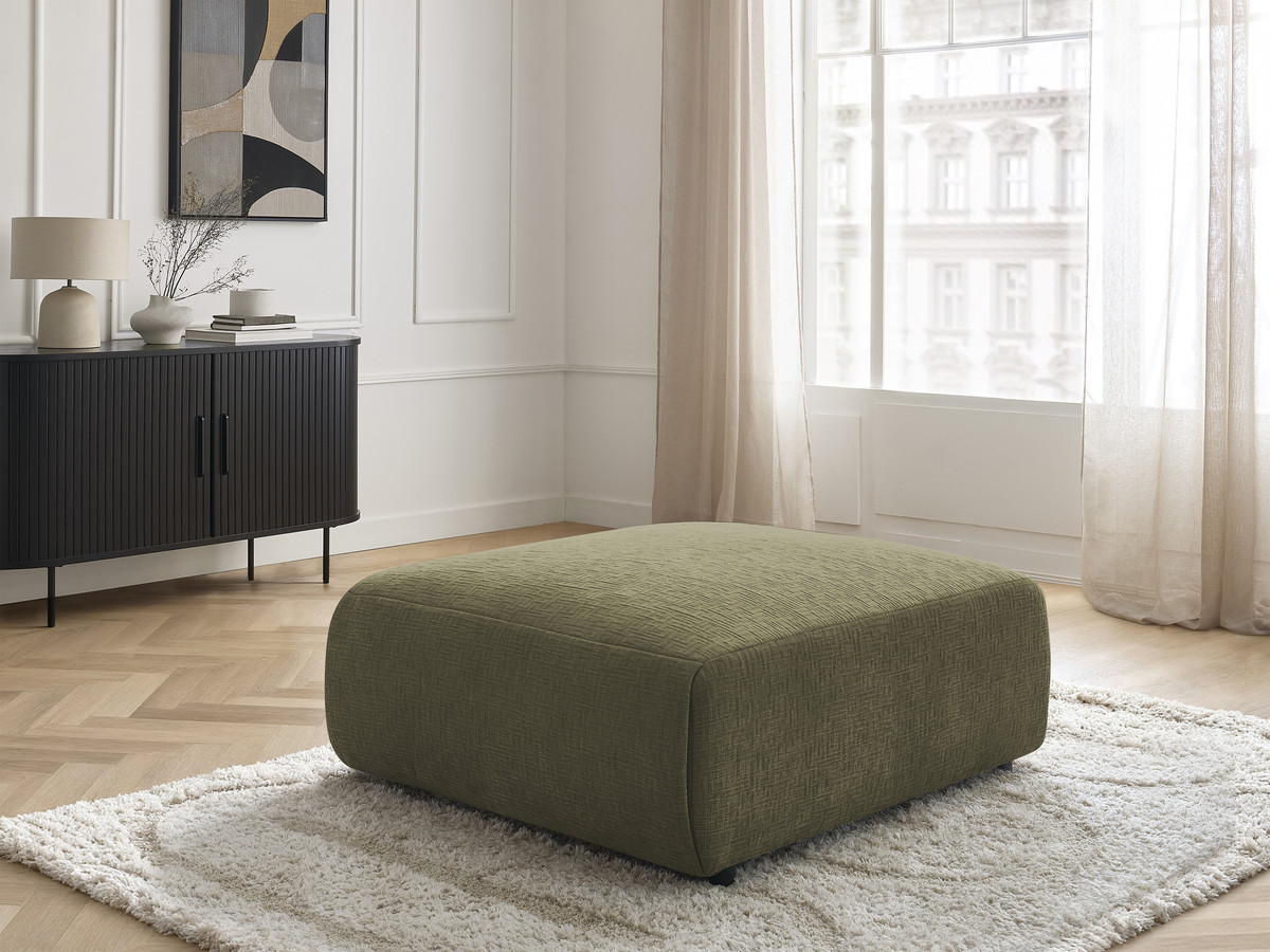 Pouf grand JANA texturé vert — vue 6