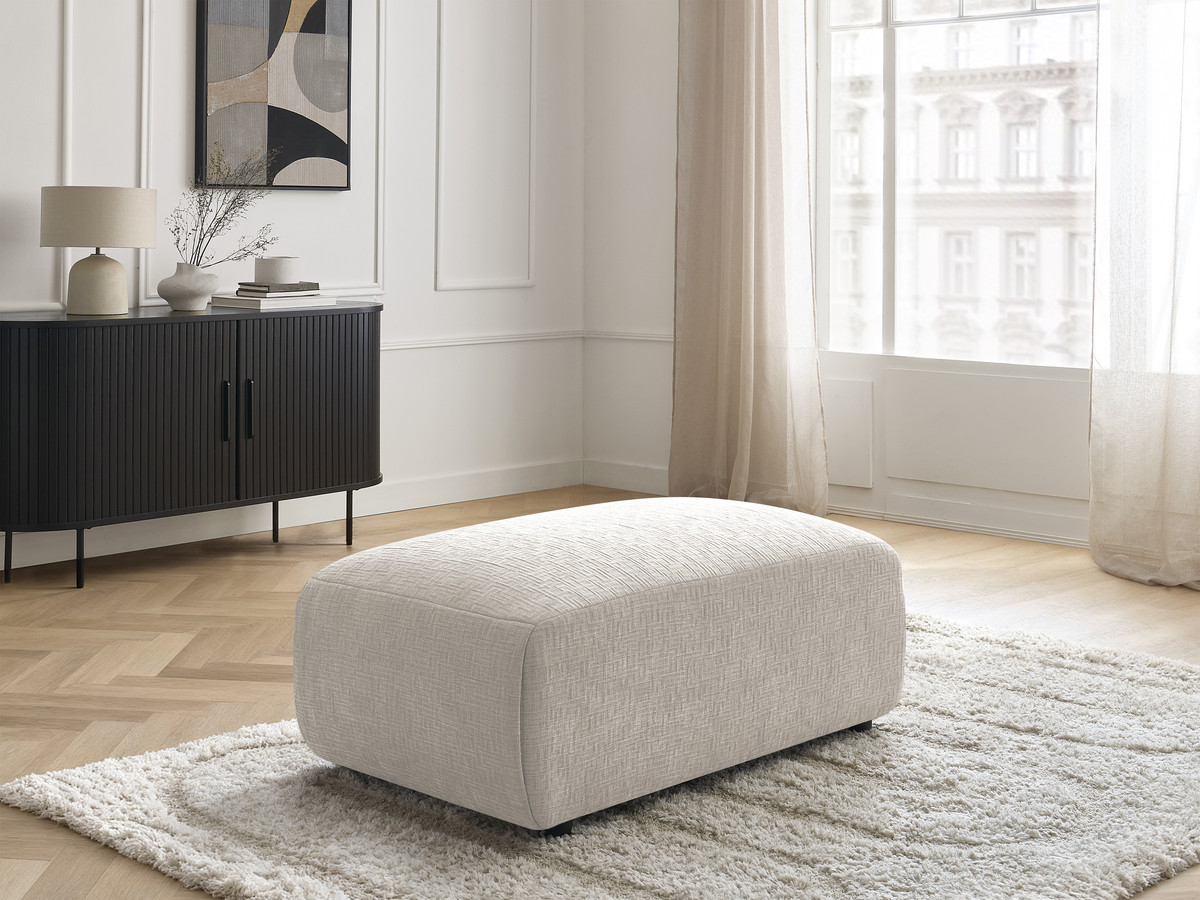 Pouf petit JANA texturé beige — vue 6