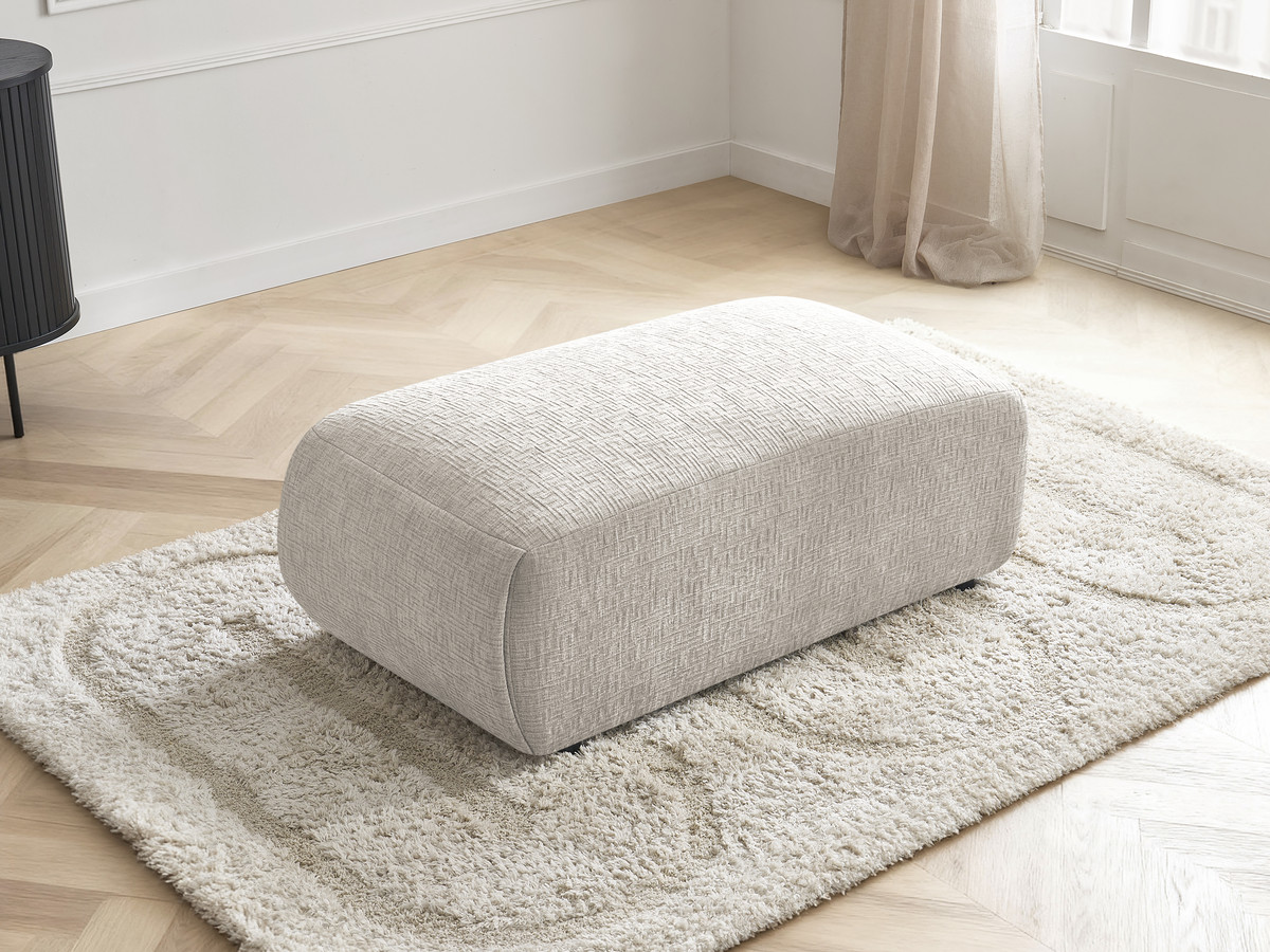 JANA kleine poef in structuurstof