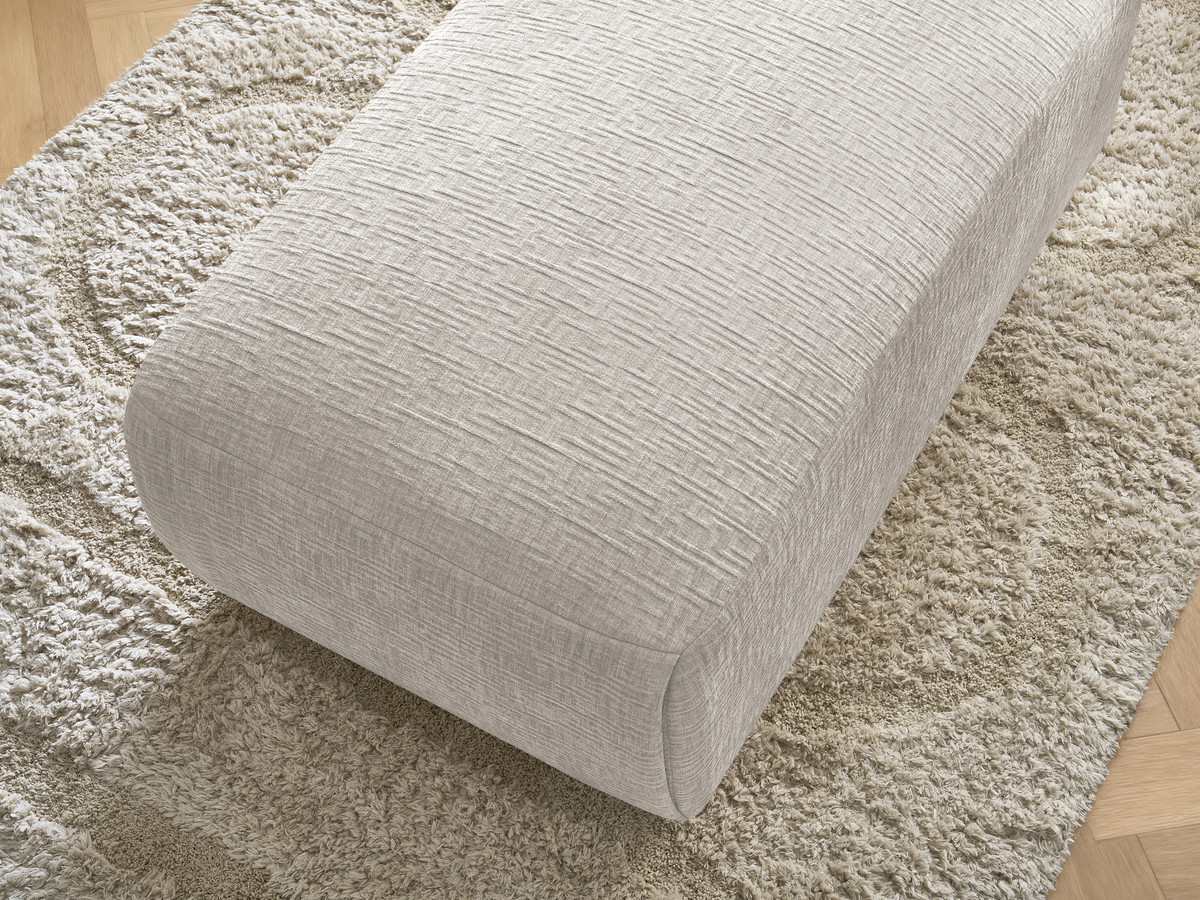 JANA kleine poef in structuurstof