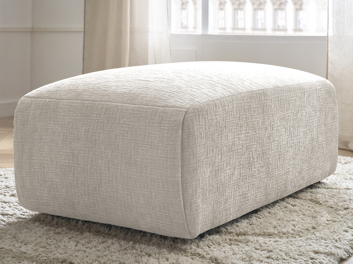 JANA kleine poef in structuurstof