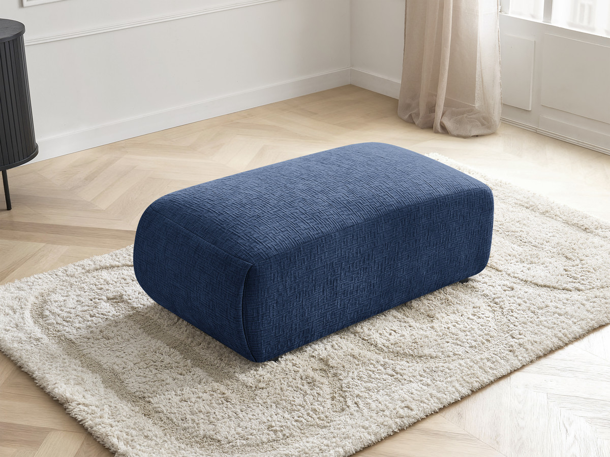 Pouf petit JANA texturé bleu foncé — vue 5