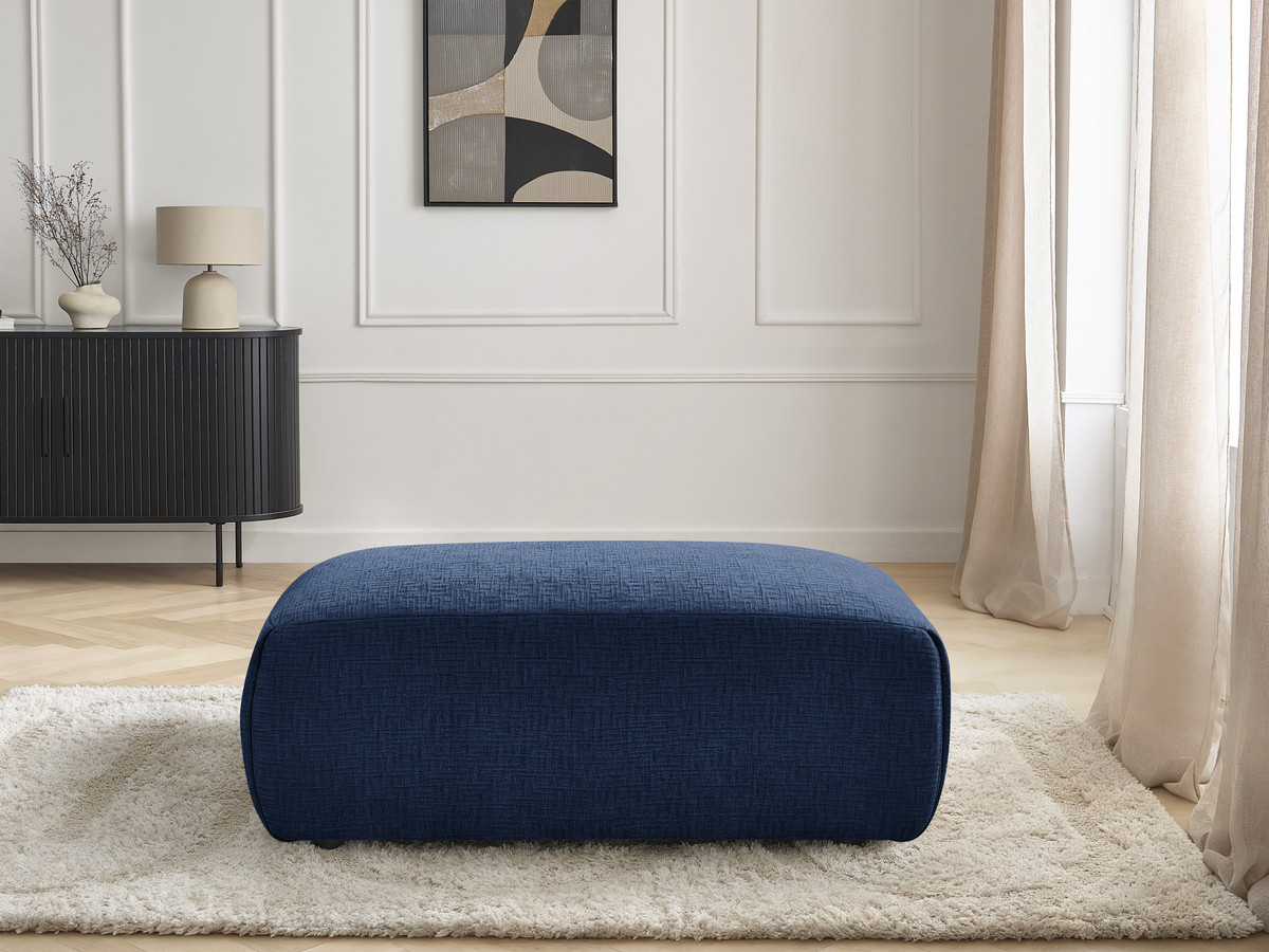 JANA kleine poef in structuurstof