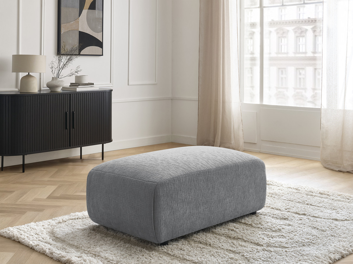 Pouf petit JANA texturé gris foncé — vue 6