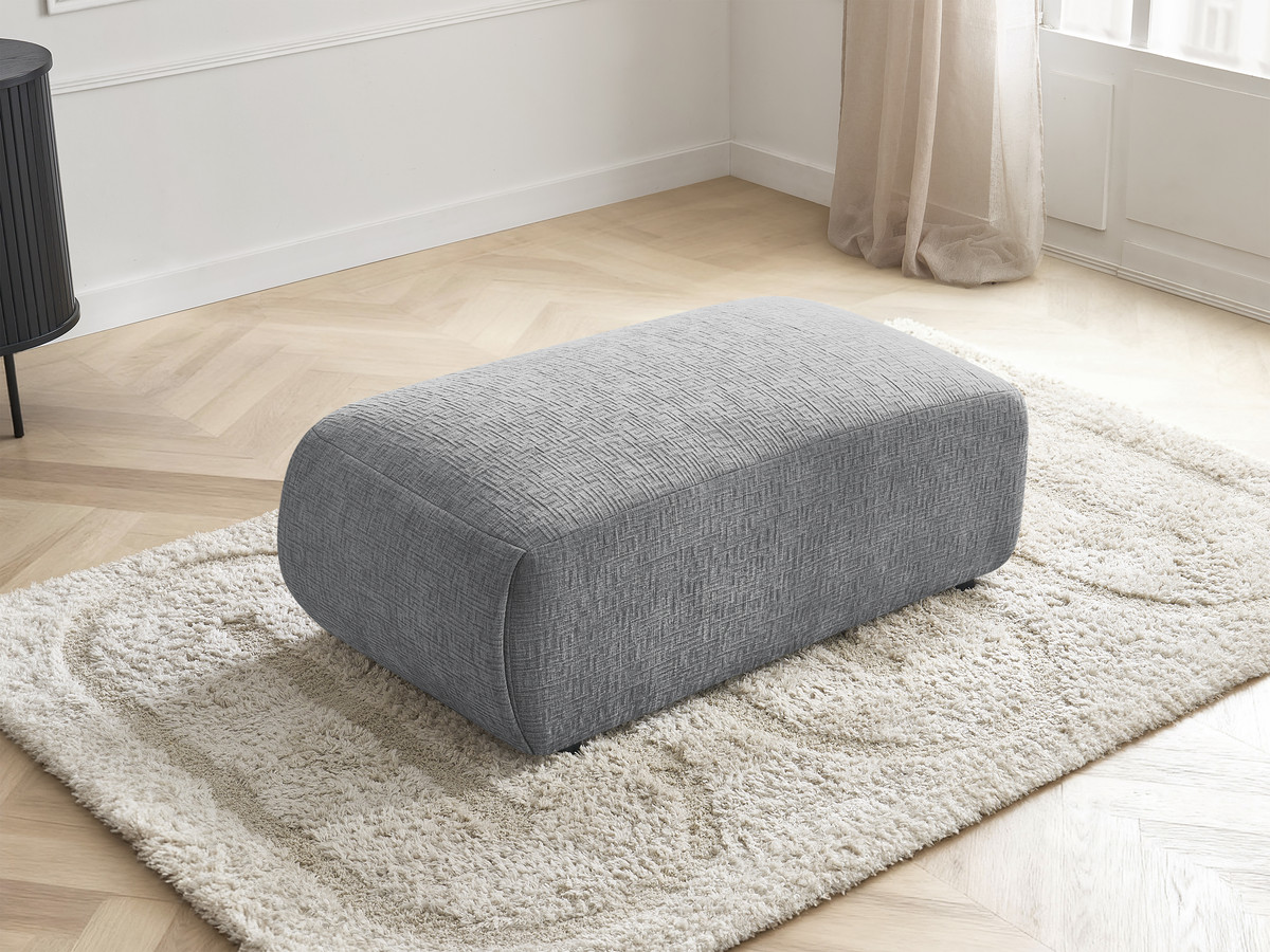 JANA kleine poef in structuurstof