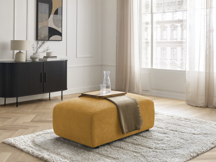 Pouf petit JANA tissu texturé