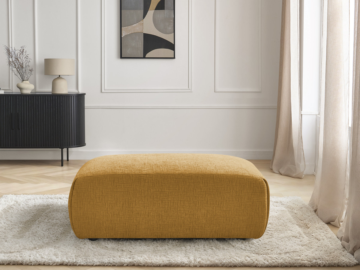 JANA kleine poef in structuurstof