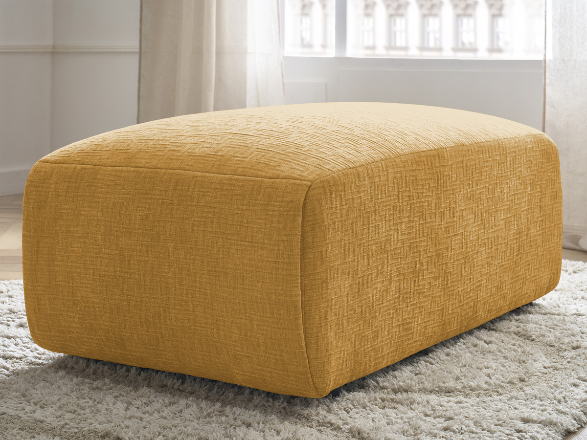 JANA kleine poef in structuurstof