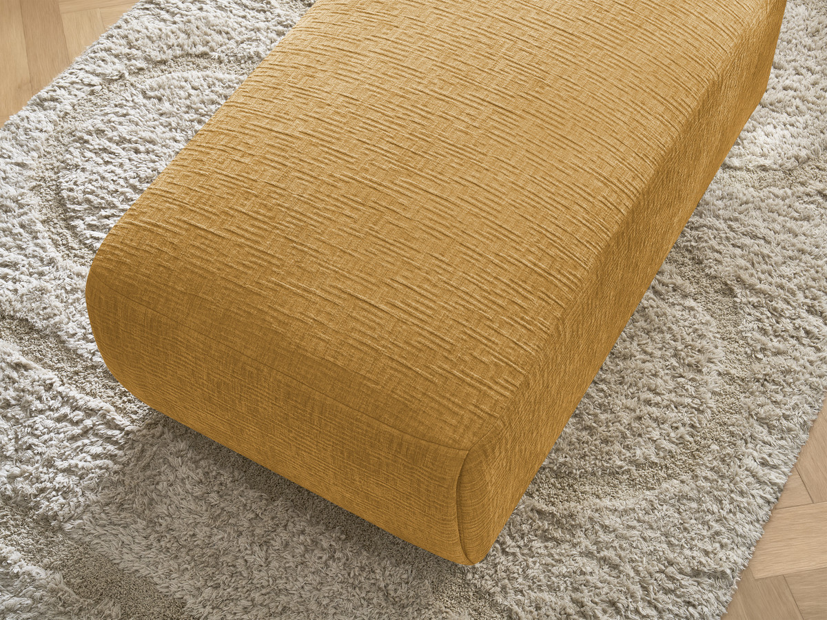 JANA kleine poef in structuurstof