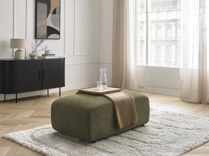 Pouf petit JANA tissu texturé