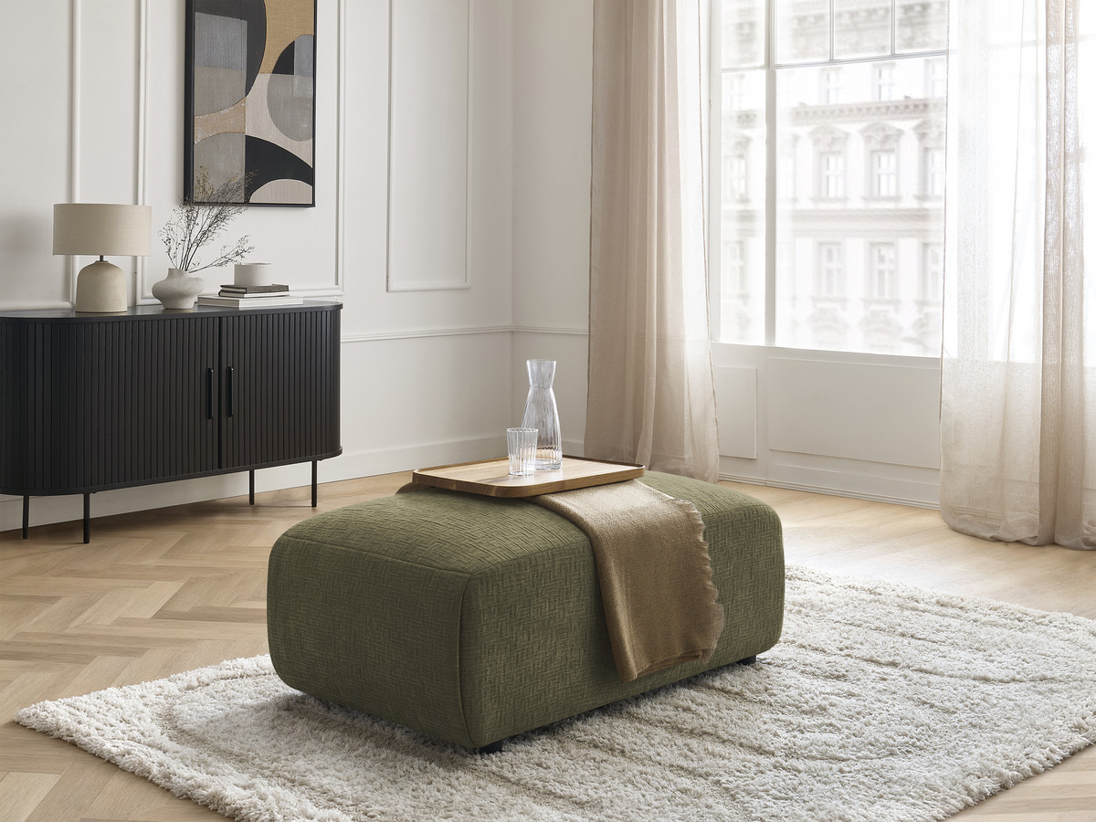 Pouf petit JANA tissu texturé