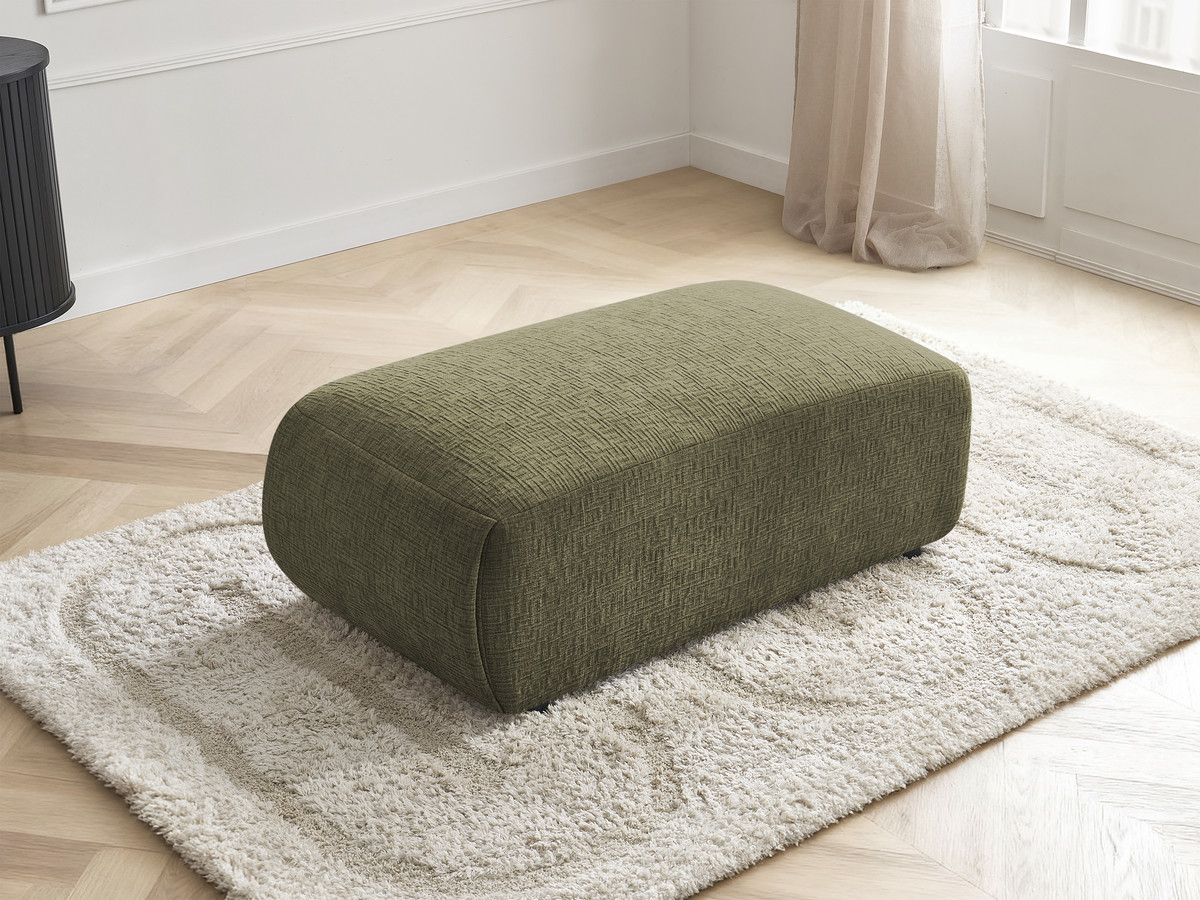 JANA kleine poef in structuurstof