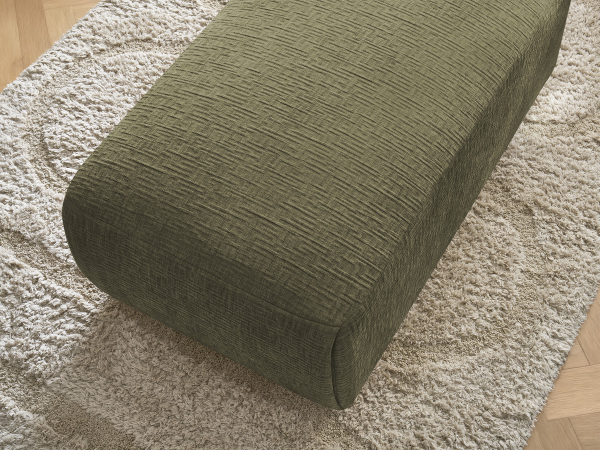 JANA kleine poef in structuurstof