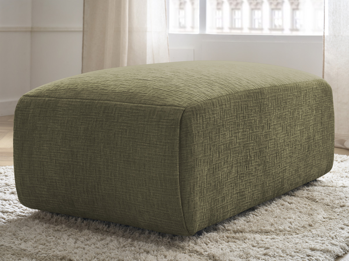 JANA kleine poef in structuurstof