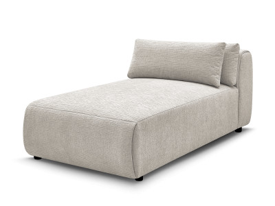 Méridienne avec têtière pour canapé modulable JANA tissu texturé