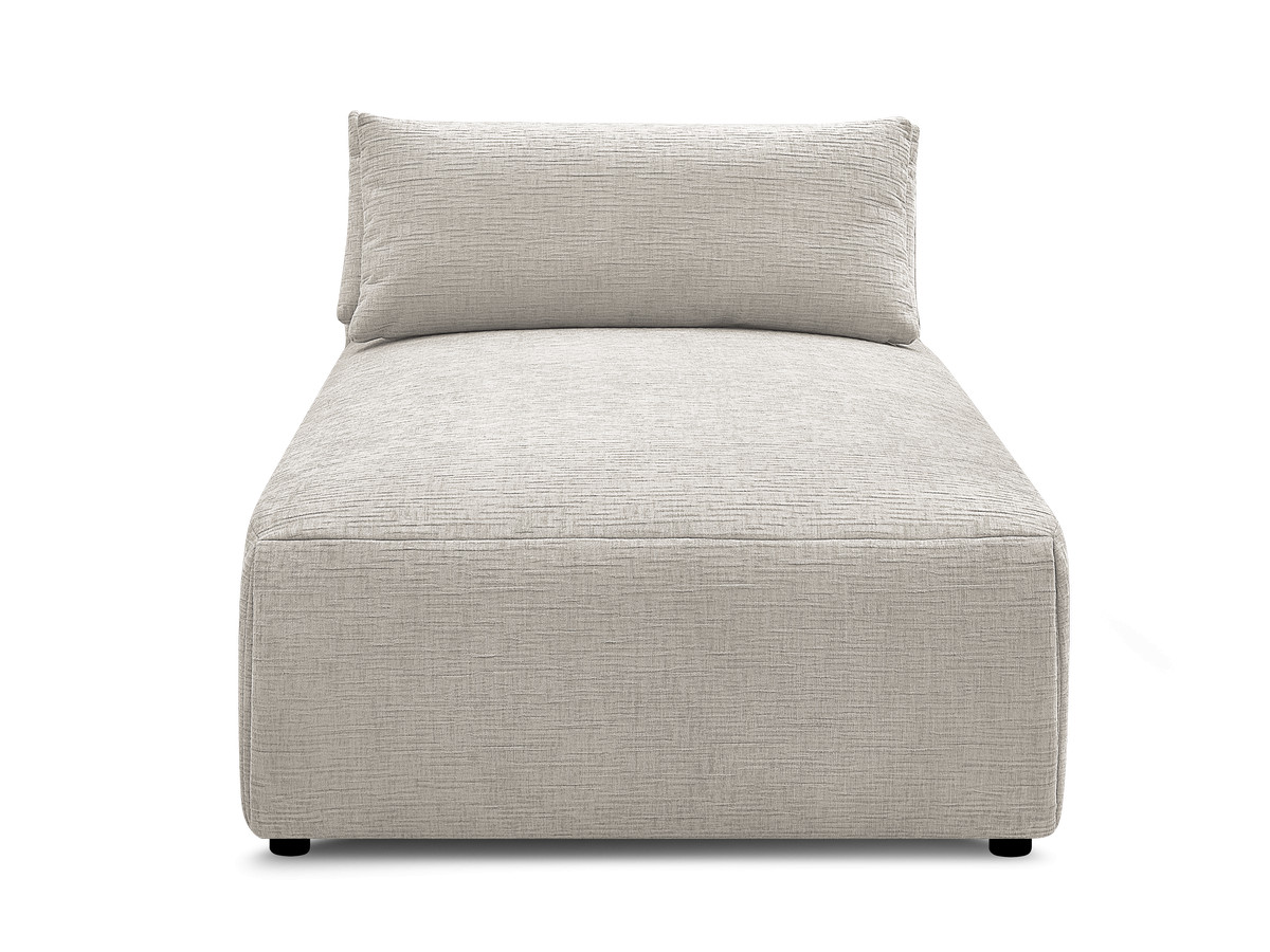 Chaise longue met hoofdsteun voor modulaire bank JANA, structuurstof