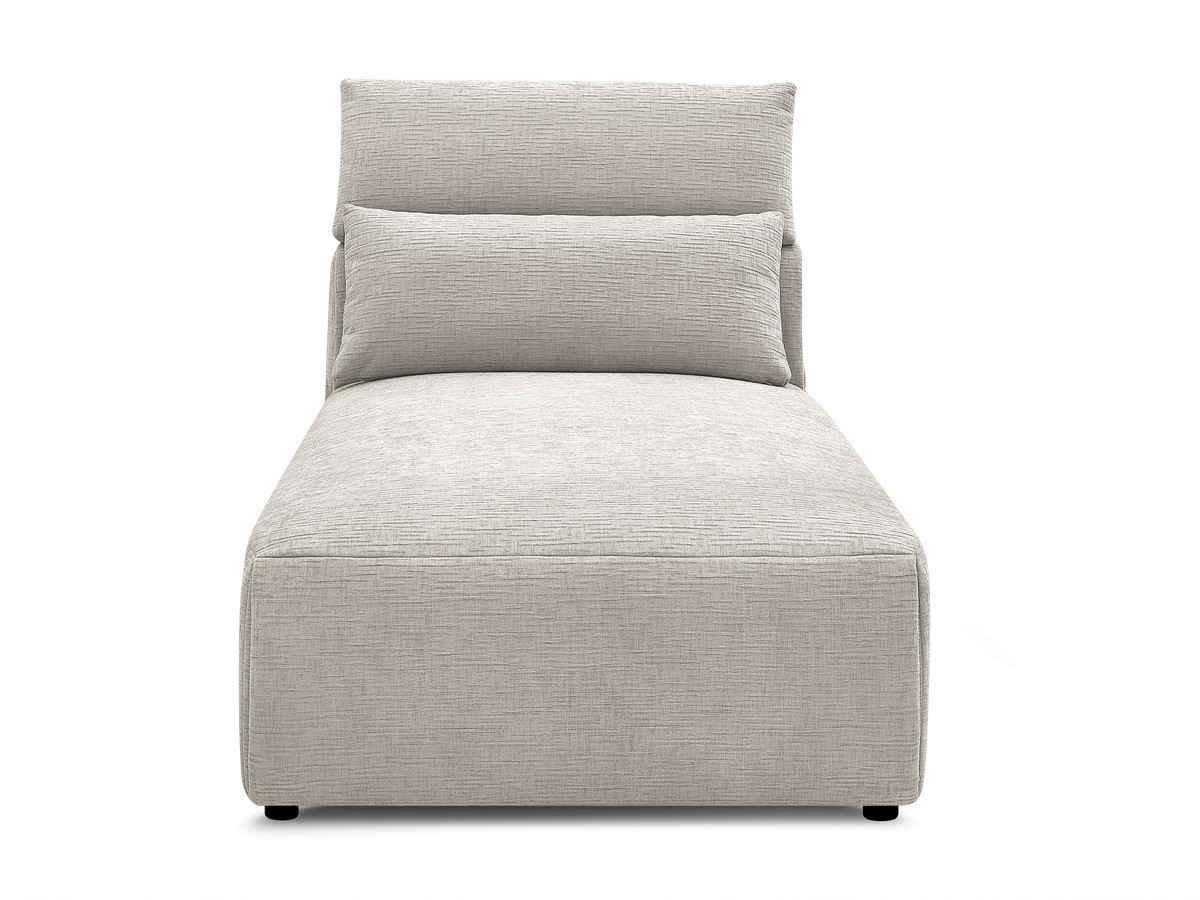 Chaise longue met hoofdsteun voor modulaire bank JANA, structuurstof