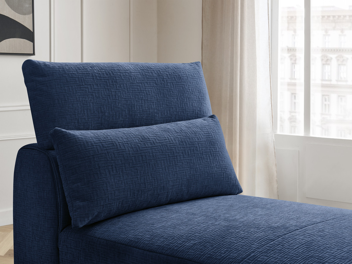 Chaise longue met hoofdsteun voor modulaire bank JANA, structuurstof