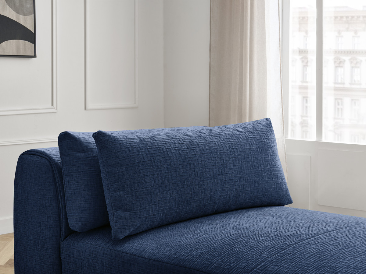 Chaise longue met hoofdsteun voor modulaire bank JANA, structuurstof