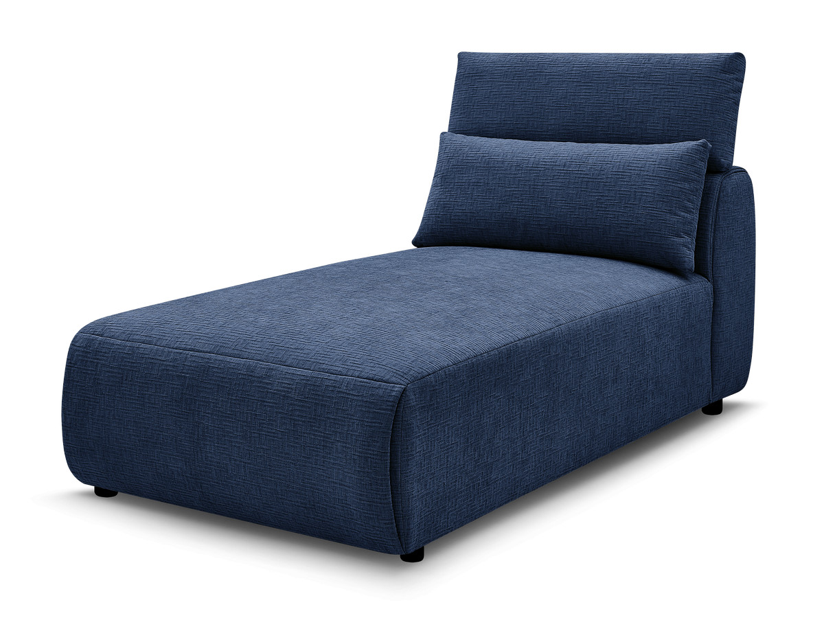 Chaise longue met hoofdsteun voor modulaire bank JANA, structuurstof