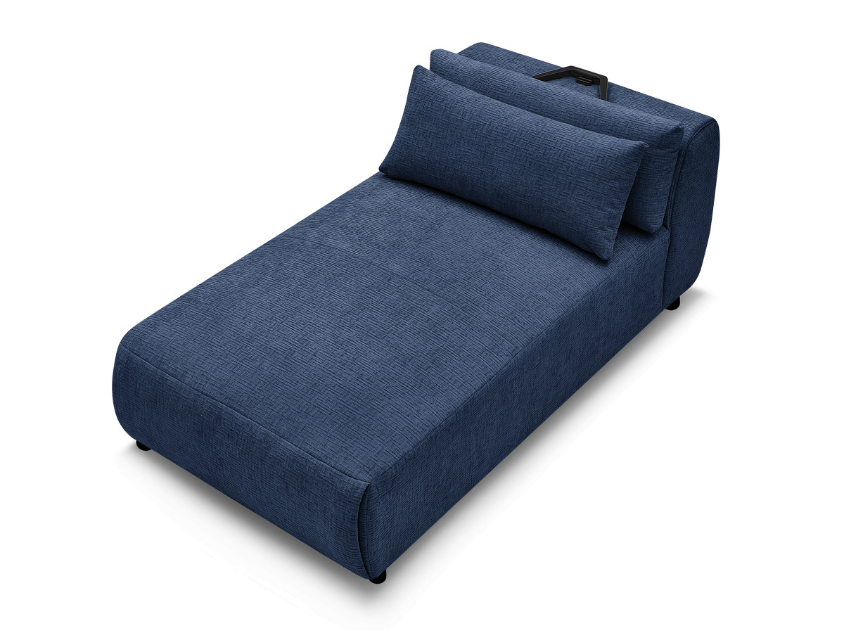 Chaise longue met hoofdsteun voor modulaire bank JANA, structuurstof