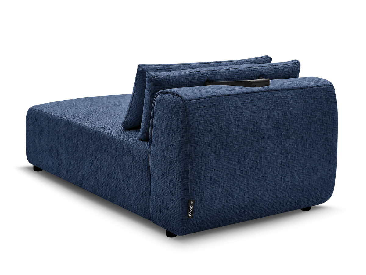 Chaise longue met hoofdsteun voor modulaire bank JANA, structuurstof