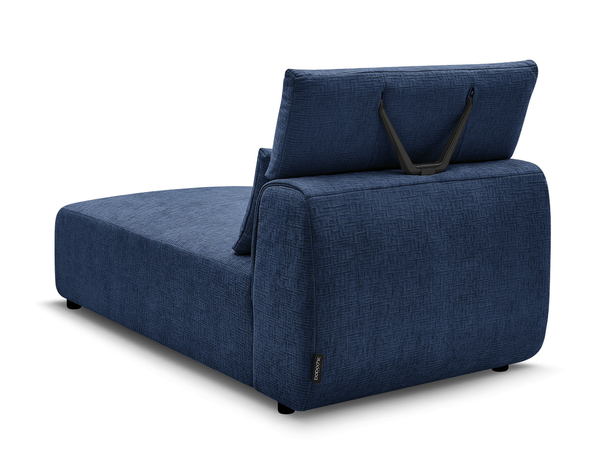 Chaise longue met hoofdsteun voor modulaire bank JANA, structuurstof