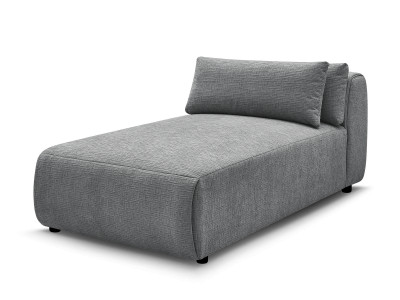 Méridienne avec têtière pour canapé modulable JANA tissu texturé