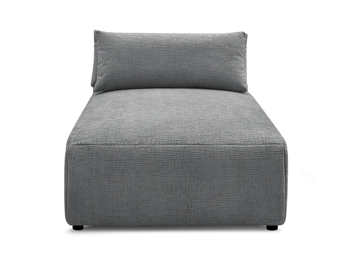 Chaise longue met hoofdsteun voor modulaire bank JANA, structuurstof