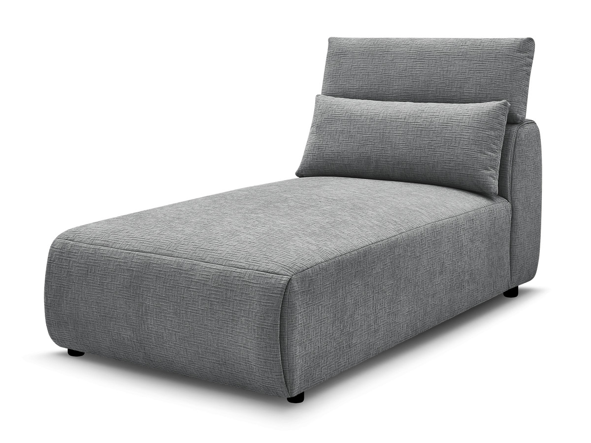 Chaise longue met hoofdsteun voor modulaire bank JANA, structuurstof