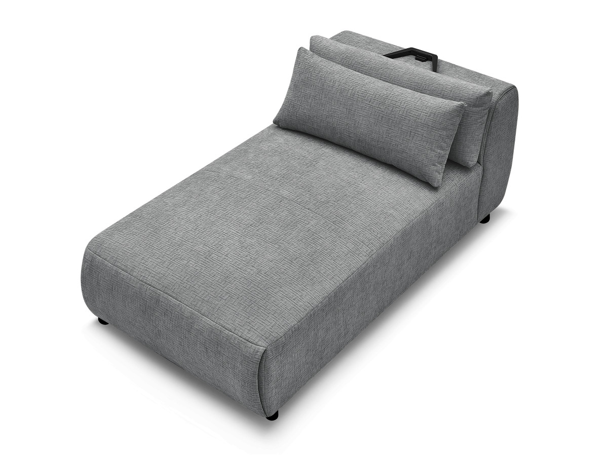 Chaise longue met hoofdsteun voor modulaire bank JANA, structuurstof